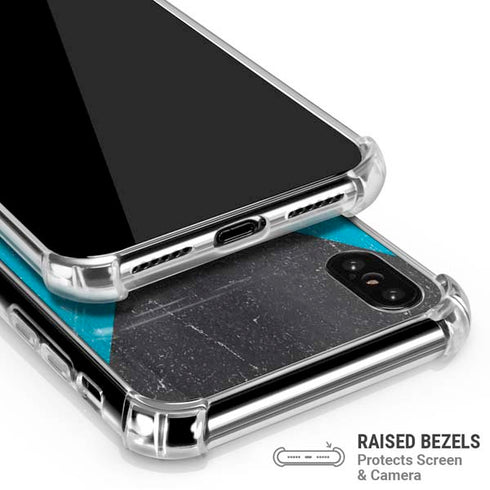 Bahamas Flag Distressed iPhone X/XS Clear Case