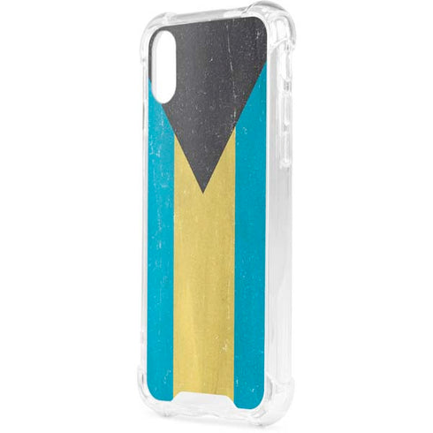 Bahamas Flag Distressed iPhone XS Clear Case