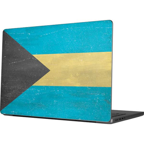Bahamas Flag Distressed Apple MacBook Pro 14-inch Skin