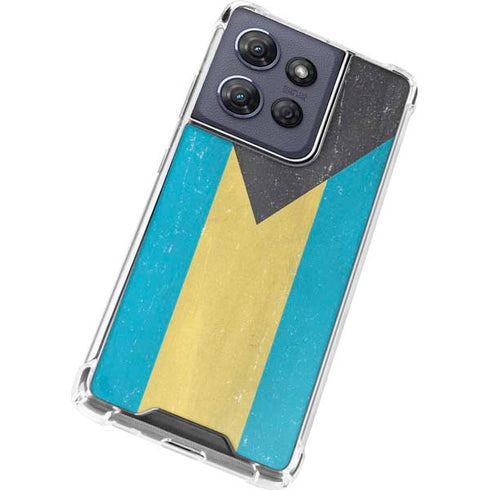 Bahamas Flag Distressed Moto G 5G (2025) Clear Case