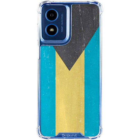 Bahamas Flag Distressed Moto G Play 4G (2024) Clear Case