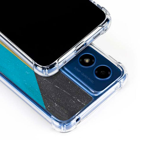 Bahamas Flag Distressed Moto G Play 4G (2024) Clear Case