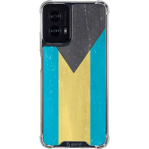 Bahamas Flag Distressed Moto G Power 5G (2024) Clear Case
