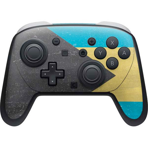 Bahamas Flag Distressed Nintendo Switch 2 (2025) Pro Controller Skin