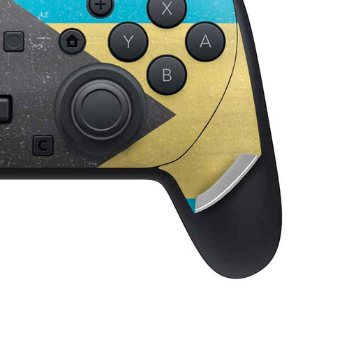 Bahamas Flag Distressed Nintendo Switch 2 (2025) Pro Controller Skin
