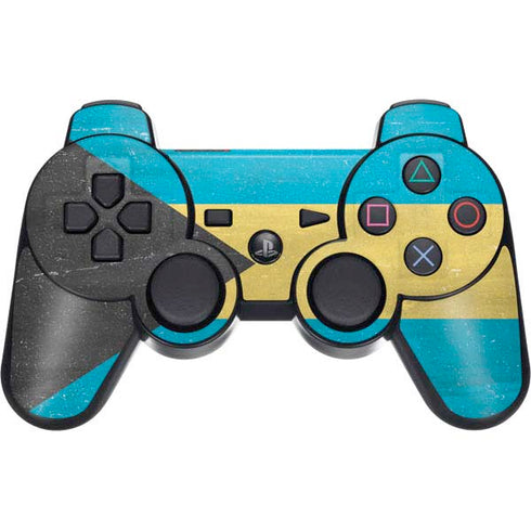 Bahamas Flag Distressed PS3 Dual Shock wireless controller Skin