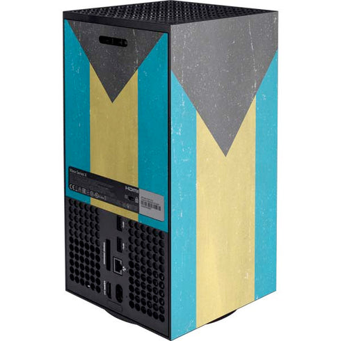 Bahamas Flag Distressed XBox Series X Digital Edition Console Skin