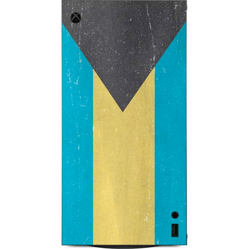 Bahamas Flag Distressed XBox Series X Digital Edition Console Skin