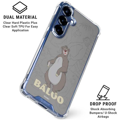 Disney Jungle Book Baloo Portrait Galaxy S25 Plus Clear Case