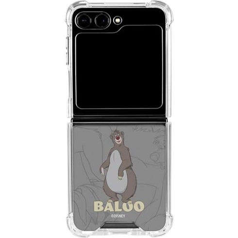 Disney Jungle Book Baloo Portrait Galaxy Z Flip6 Clear Case