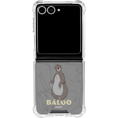 Disney Jungle Book Baloo Portrait Galaxy Z Flip7 Clear Case