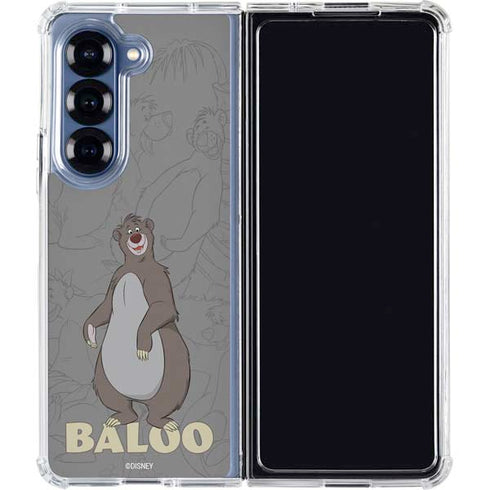 Disney Jungle Book Baloo Portrait Galaxy Z Fold6 Clear Case