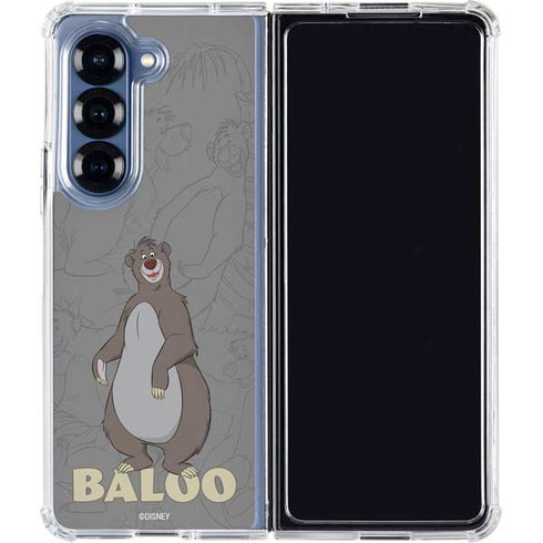 Disney Jungle Book Baloo Portrait Galaxy Z Fold7 Clear Case