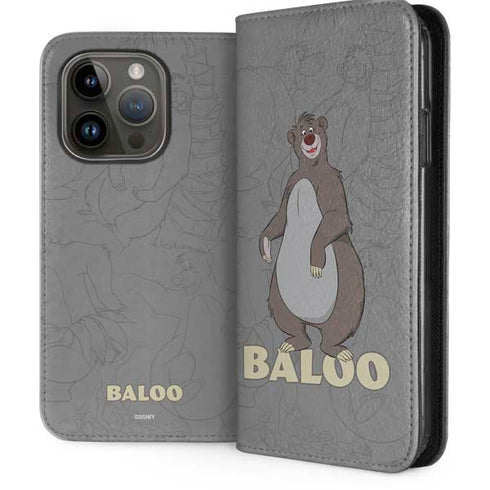 Disney Jungle Book Baloo Portrait iPhone 14 Pro Folio Case