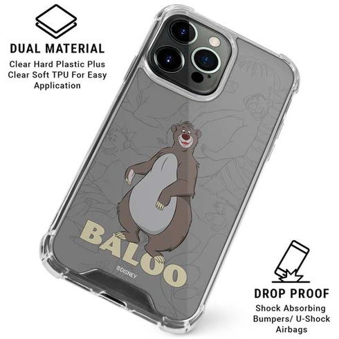 Disney Jungle Book Baloo Portrait iPhone 16 Pro Clear Case
