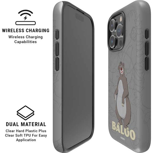 Disney Jungle Book Baloo Portrait iPhone 16 Pro Max Magsafe Impact Case