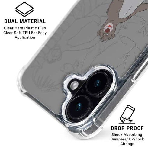 Disney Jungle Book Baloo Portrait iPhone 17 Clear Case
