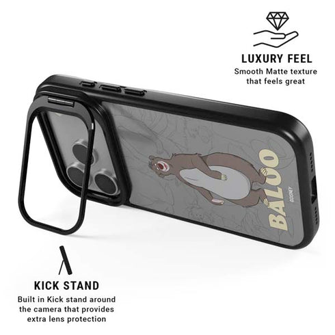 Disney Jungle Book Baloo Portrait iPhone 17 Pro Max Kickstand Case
