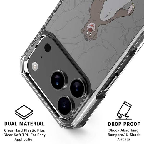 Disney Jungle Book Baloo Portrait iPhone 18 Pro Clear Case