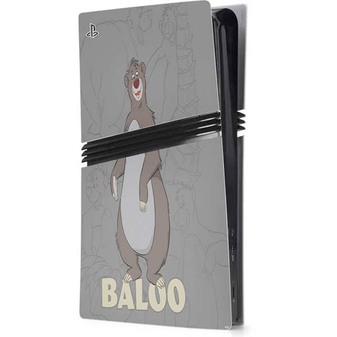 Disney Jungle Book Baloo Portrait PS5 Pro Console Skin