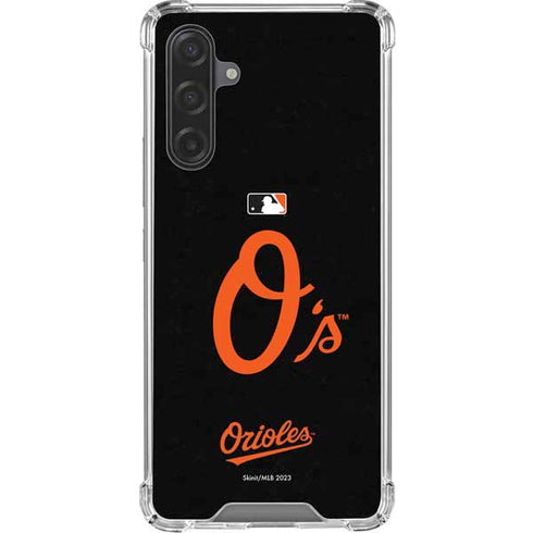 MLB Baltimore Orioles - Solid Distressed Galaxy A17 Clear Case