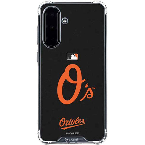 MLB Baltimore Orioles - Solid Distressed Galaxy A36 5G Clear Case