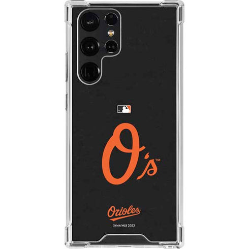MLB Baltimore Orioles - Solid Distressed Galaxy S23 Ultra Clear Case