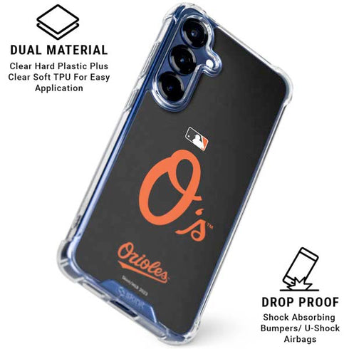 MLB Baltimore Orioles - Solid Distressed Galaxy S25 Clear Case