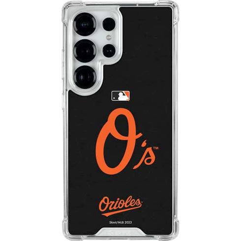 MLB Baltimore Orioles - Solid Distressed Galaxy S25 Ultra Clear Case