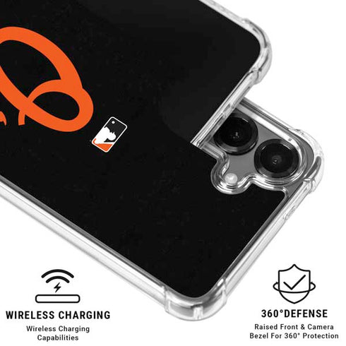 MLB Baltimore Orioles - Solid Distressed Galaxy S26 Plus Clear Case
