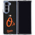 MLB Baltimore Orioles - Solid Distressed Galaxy Z Fold5 5G Clear Case