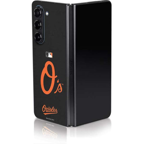 MLB Baltimore Orioles - Solid Distressed Galaxy Z Fold5 5G Skin