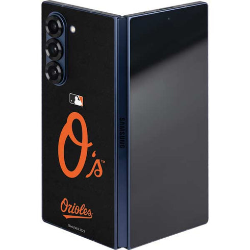 MLB Baltimore Orioles - Solid Distressed Galaxy Z Fold6 Skin