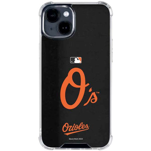 MLB Baltimore Orioles - Solid Distressed iPhone 15 Clear Case