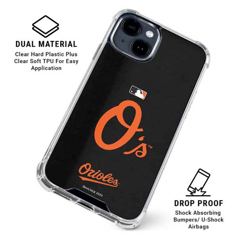 MLB Baltimore Orioles - Solid Distressed iPhone 15 Clear Case