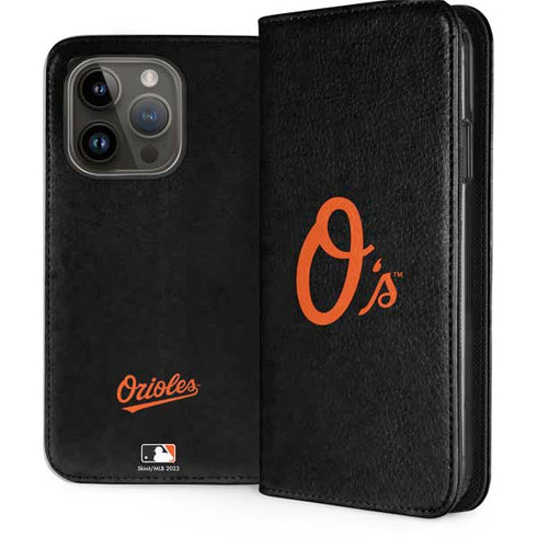 MLB Baltimore Orioles - Solid Distressed iPhone 15 Pro Folio Case
