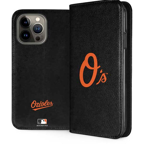 MLB Baltimore Orioles - Solid Distressed iPhone 15 Pro Max Folio Case