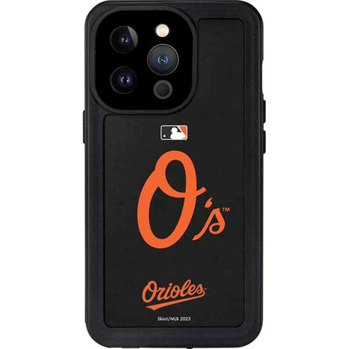 MLB Baltimore Orioles - Solid Distressed iPhone 15 Pro Waterproof Case