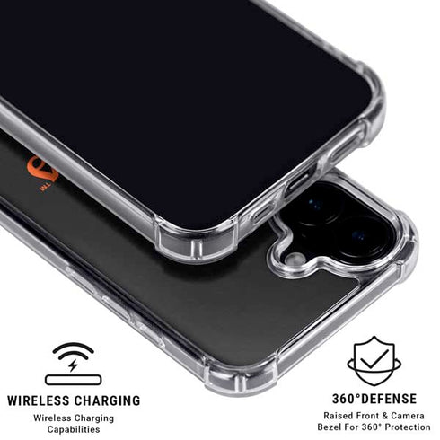 MLB Baltimore Orioles - Solid Distressed iPhone 16 Clear Case