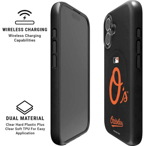 MLB Baltimore Orioles - Solid Distressed iPhone 16 Magsafe Impact Case