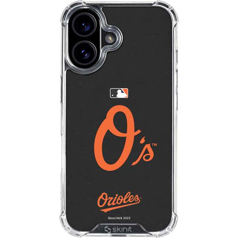 MLB Baltimore Orioles - Solid Distressed iPhone 16 Plus Clear Case