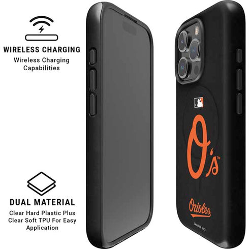 MLB Baltimore Orioles - Solid Distressed iPhone 16 Pro Magsafe Impact Case