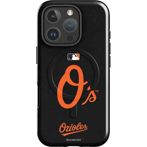 MLB Baltimore Orioles - Solid Distressed iPhone 16 Pro Max Magsafe Impact Case
