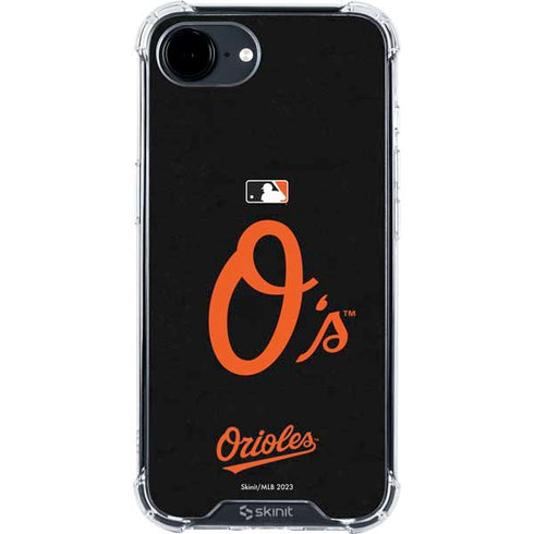 MLB Baltimore Orioles - Solid Distressed iPhone 16e Clear Case