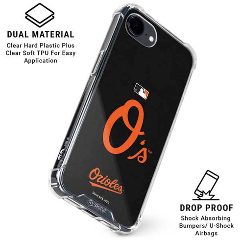 MLB Baltimore Orioles - Solid Distressed iPhone 16e Clear Case