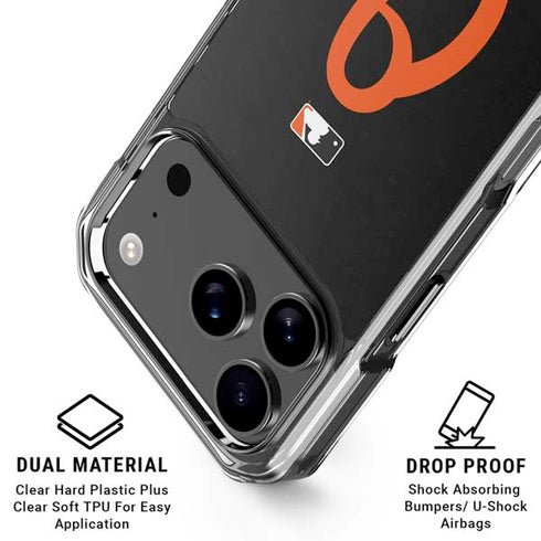 MLB Baltimore Orioles - Solid Distressed iPhone 18 Pro Clear Case