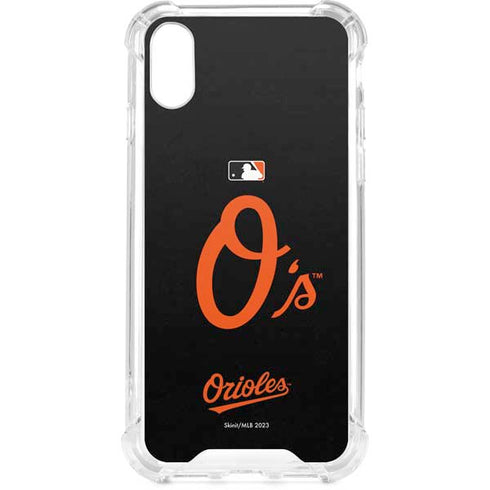 MLB Baltimore Orioles - Solid Distressed iPhone XS Clear Case