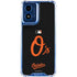 MLB Baltimore Orioles - Solid Distressed Moto G 5G (2024) Clear Case