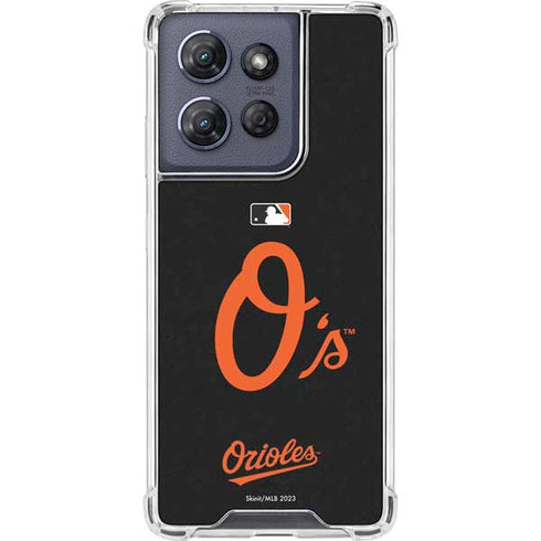 MLB Baltimore Orioles - Solid Distressed Moto G Play 5G (2025) Clear Case
