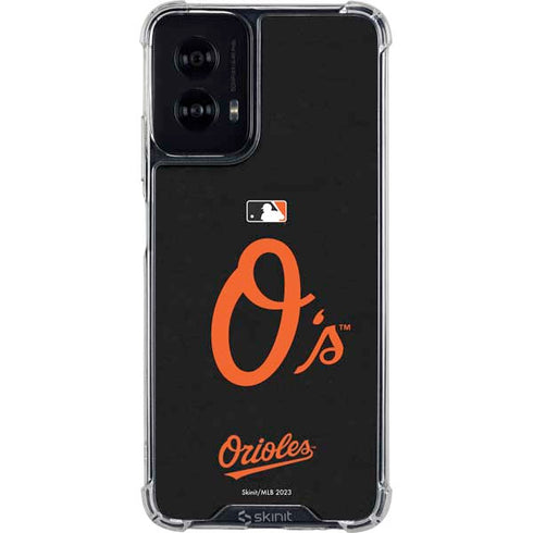 MLB Baltimore Orioles - Solid Distressed Moto G Power 5G (2024) Clear Case